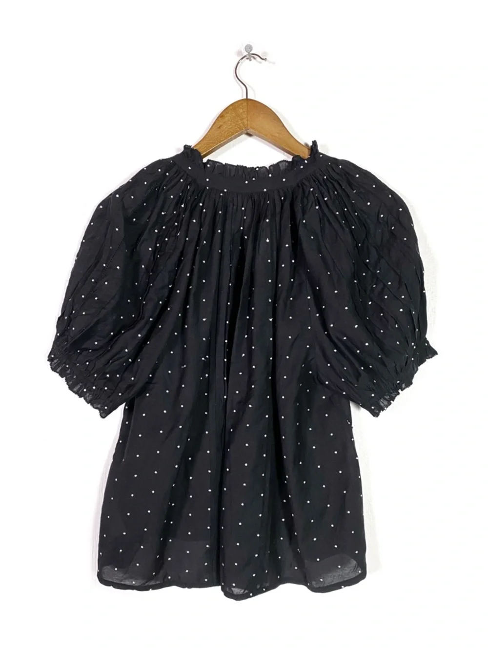 The Great Starling Top Blouse Black Polka Dot - Picture 4 of 6